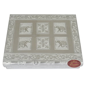 Premium Jewellery Box Box 4 Tray & 1 Roll - Antique Look Maroon Velvet